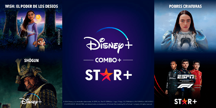Combo+ disfruta de Disney+ y Star+