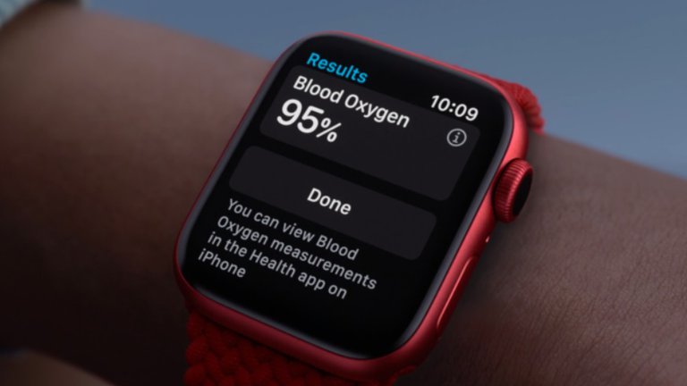 Apple Watch midiendo el oxígeno en la sangre