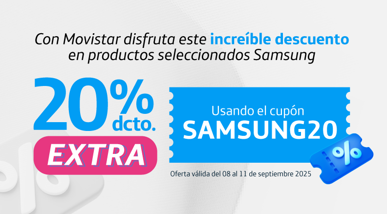 cupón samsung 20%