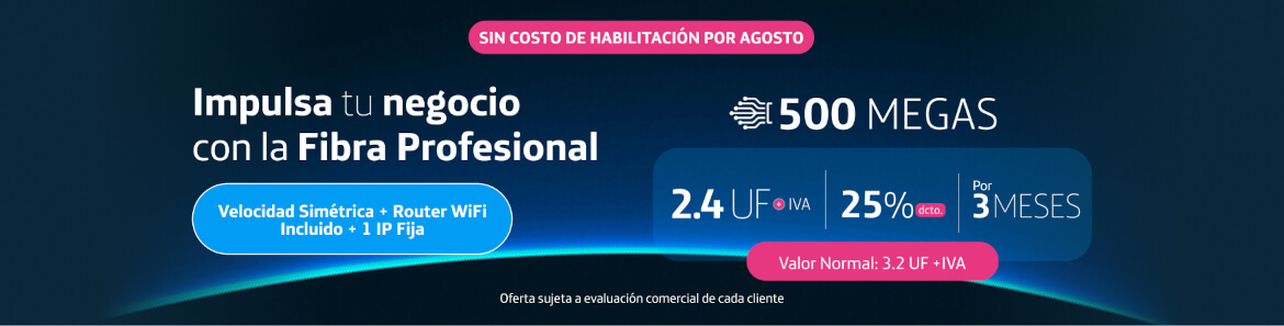Contrata Plan Internet Fibra Profesional