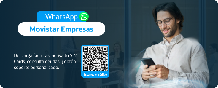Banner Whatsapp Movistar Empresas - <strong>¡Simplifica la gestión</strong> de tu <strong>empresa!</strong>