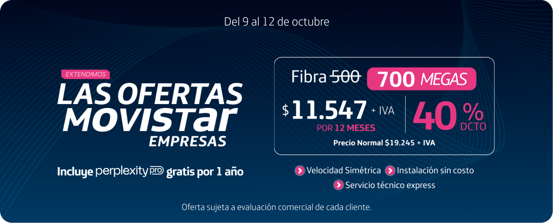 Banner Cyber Movistar Empresas - Extendimos las <strong>ofertas Cyber</strong> con hasta <strong>57% dcto</strong> para que sigas creciendo.