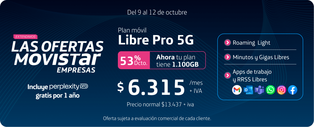Banner Cyber Movistar Empresas - Extendimos las <strong>ofertas Cyber</strong> con hasta <strong>57% dcto</strong> para que sigas creciendo.