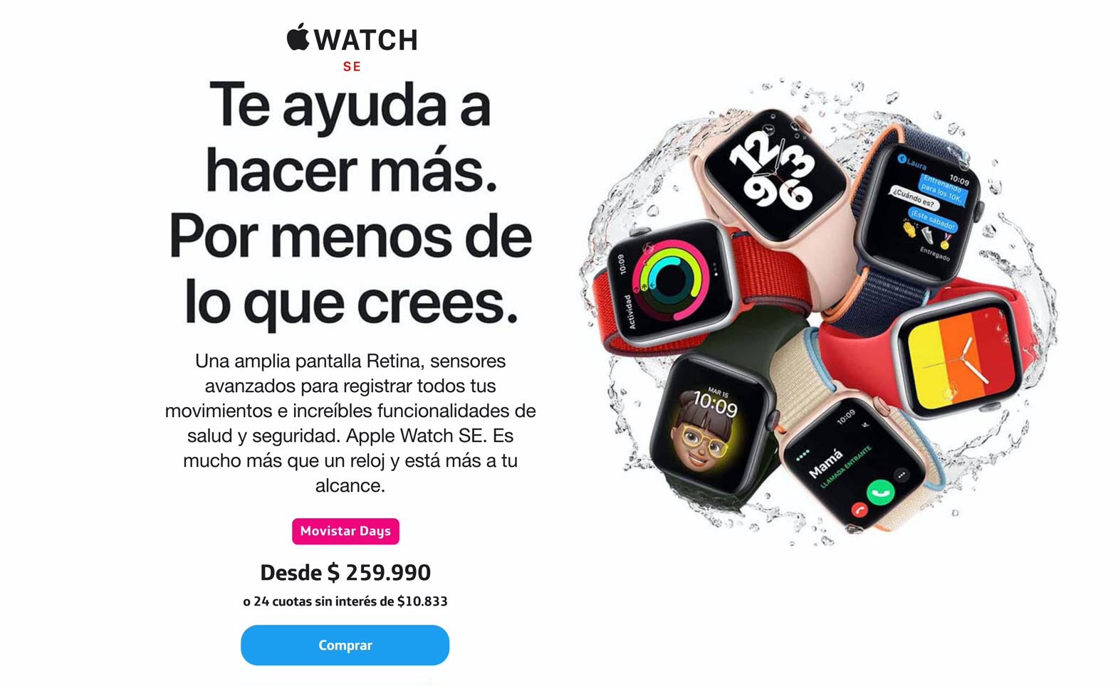 Nuevo Apple Watch SE, te ayuda a hacer, más por menos de lo que crees.