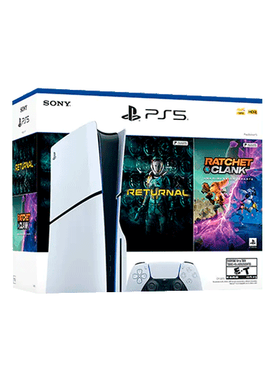 Sony PlayStation PS5 Disco Slim + Ratchet & Clank y Returnal