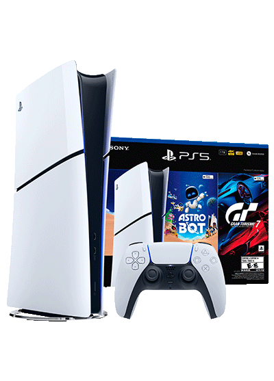 Sony PS5 Slim Digital + Astro Bot y Gran Turismo 7